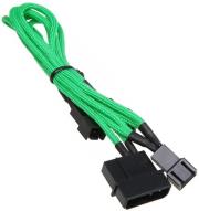 bitfenix molex to 3x 3 pin adapter 20cm sleeved green black photo