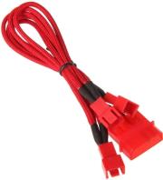 bitfenix molex to 3x 3 pin adapter 20cm sleeved red red photo