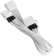 bitfenix molex to 3x molex adapter 55cm sleeved white white photo