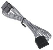 bitfenix molex to sata adapter 45cm sleeved silver black photo