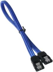 bitfenix sata 3 cable 30cm sleeved blue black photo