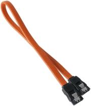bitfenix sata 3 cable 30cm sleeved orange black photo