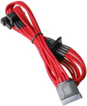 bitfenix molex to 4x sata adapter 80cm sleeved red black photo