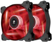 corsair air series af120 led red quiet edition high airflow 120mm fan twin pack photo