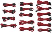 corsair professional individually sleeved dc cable kit type 3 generation 2 red photo