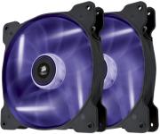 corsair air series sp140 led purple high static pressure 140mm fan twin pack photo