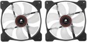 corsair air series sp140 led red high static pressure 140mm fan twin pack photo