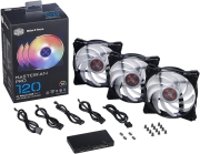 coolermaster masterfan pro 120mm air balance rgb 3 in 1 with rgb led controller photo