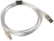 lanberg cable usb 20 am bm ferrite transparent 18m photo