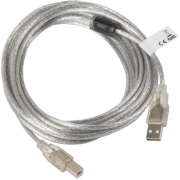 lanberg cable usb 20 am bm ferrite transparent 5m photo