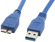 lanberg cable usb 20 a plug micro 5pm blue 18m photo