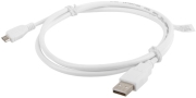 lanberg cable usb 20 micro am mbm5p white 1m photo