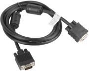 lanberg cable vga hd15m hd15m dual shielded ferrite black 18m photo