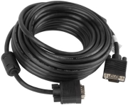 lanberg cable vga hd15m hd15m dual shielded ferrite black 10m photo