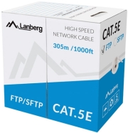 lanberg ftp stranded gray cable cca cat 5e 305m photo