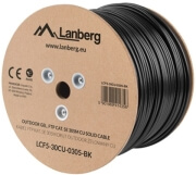 lanberg ftp solid outdoor gel cable cu cat5e 305m black photo
