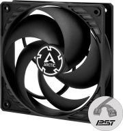 arctic p12 pwm pst co fan 120mm black black photo