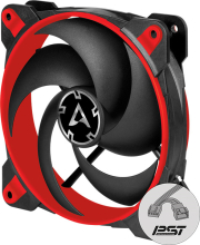 arctic bionix p120 pressure optimised 120mm gaming fan with pwm pst red photo