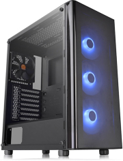 case thermaltake v200 tempered glass rgb edition mid tower chassis black photo