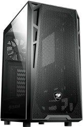 case cougar turret mesh pro cooling with tempered glass side window photo