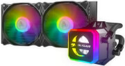 cougar helor 240 aio liquid cooling series dual 120mm fan rgb photo