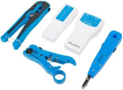 lanberg network toolkit with rj45 rj11 cable tester crimping stripping and lsa insertion tool photo