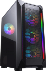 case cougar mx410 mesh g rgb tempered glass side window rgb fans photo