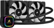 corsair icue h100i rgb pro xt 240mm radiator dual 120mm pwm fans software control liquid cpu cooler photo