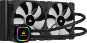 corsair icue h115i rgb pro xt 280mm radiator dual 140mm pwm fans software control liquid cpu cooler photo