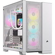 case corsair 6500d airflow dual chamber tempered glass midi tower white photo