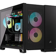 case corsair 2500d airflow dual chamber tempered glass midi tower black photo