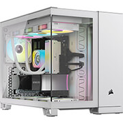 case corsair 2500x dual chamber tempered glass midi tower white photo