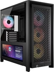 case corsair frame 4000d lcd rs argb premium mid tower tempered glass black photo