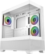 case cooler master elite 690 tempered glass atx white 3x120mm argb fans wood white photo