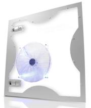 thermaltake a2446 23cm side panel silver alluminum photo