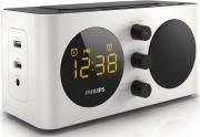 philips aj6000 12 clock radio mobile charger white photo