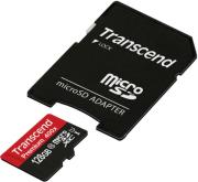 transcend ts128gusdu1 128gb micro sdxc class 10 uhs i 400x premium with adapter photo