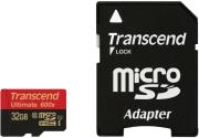 transcend ts32gusdhc10u1 32gb micro sdhc class 10 uhs i 600x ultimate with adapter photo