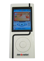 innovator mp3 player 2gb oled 398i fm radio white photo