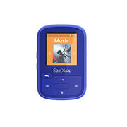 sandisk sdmx32 032g e46b clip sport plus 32gb mp3 player blue photo