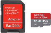 sandisk ultra sdsdqu 064g u46a 64gb microsdxc class 10 uhs 1 memory card with adapter photo
