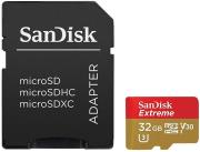 sandisk sdsqxvf 032g gn6ma 32gb extreme micro sdhc uhs i u3 class 10 with adapter photo