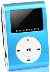 setty mp3 player with lcd earphones blue slot photo