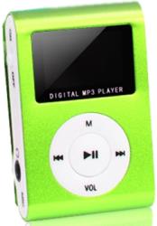 setty mp3 player with lcd earphones green slot photo