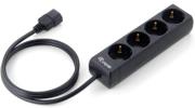 equip 333281 4 socket power strip black photo