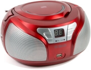 technaxx bt x38 bluetooth stereo radio with cd mp3 usb aux in red photo