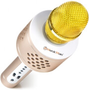 technaxx bt x35 musicman karaoke microphone pro with tws gold silver photo