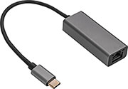 akyga adapter ak ad 65 with cable network card usb type c m rj45 f 10 100 1000 ver 30 15cm photo