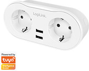 logilink sh0102 smart wifi socket outlet 2 way 2x usb with tuya photo