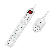 logilink lps274 socket 6 way slim switch with pass through plug white 15m photo logilink lps274 socket 6 way slim switch with pass through plug white 15m photo